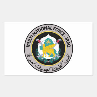 Flernationell styrka - Irak Rektangulärt Klistermärke