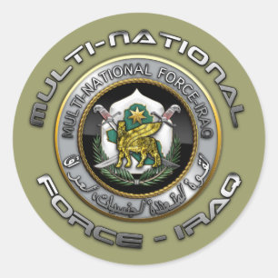 Flernationell styrka - Irak Runt Klistermärke