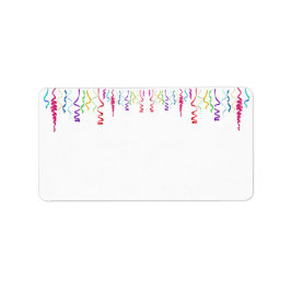 Flersidiga färg-strömmare adressetikett