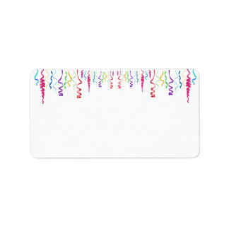 Flersidiga färg-strömmare adressetikett