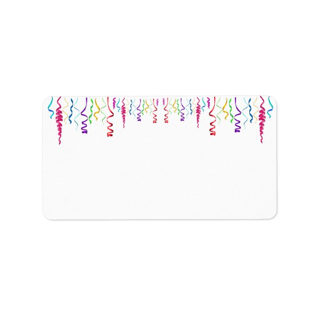 Flersidiga färg-strömmare adressetikett (Framsidan)