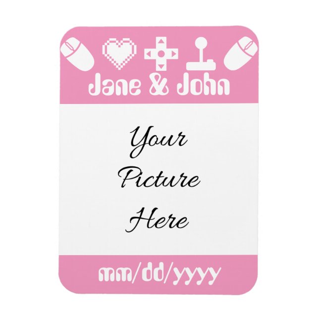 Flerspelarläge i Petal Pink Reminder Magnet (Vertikal)