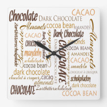 Flerspråkig chokladtypografi Ord Collage
