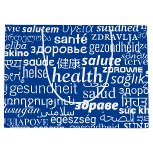 Flerspråkig flerspråkig blått presentpaket för Fär