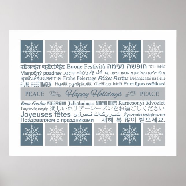 Flerspråkig Glad helg poster (Framsidan)