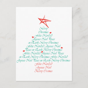 Flerspråkig god jul! helg vykort