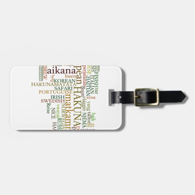 Flerspråkig Hakuna Matata Global Ord Cloud Art Bagagebricka (Horisontell Framsida)