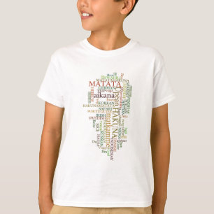 Flerspråkig Hakuna Matata Global Ord Cloud Art T Shirt