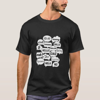 Flerspråkig Hej Polyglot Globetrotter Language T Shirt