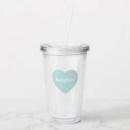 Flerspråkig Kärlek - Mint Blue Acrylic Tumbler Take Away Mugg