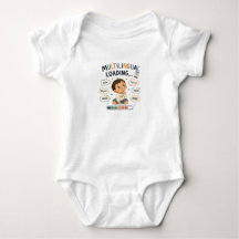 Flerspråkig Laddar... Söt babypojke bodysuit