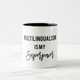 Flerspråkighet är min supermakt Polyglot Mugg