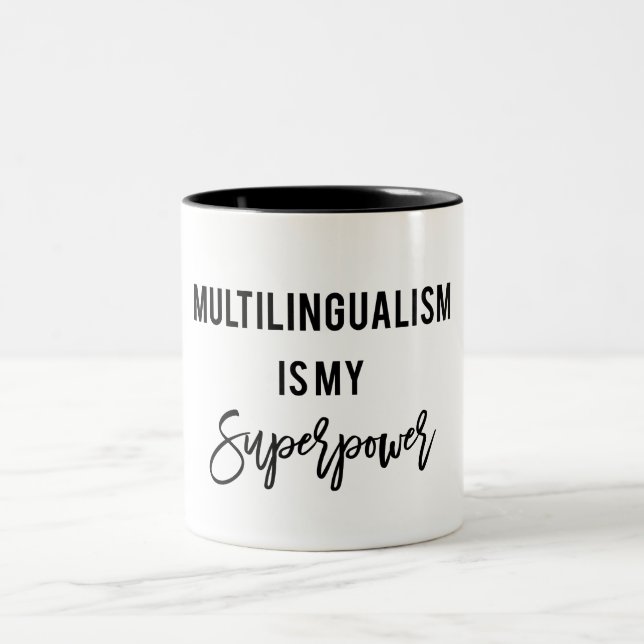 Flerspråkighet är min supermakt Polyglot Mugg (Center)