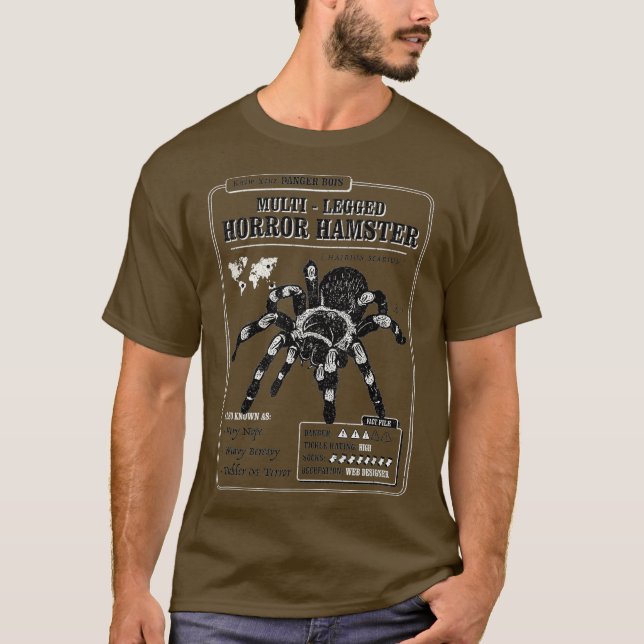 Flertrådiga skräckhamster Funny Tarantula T Shirt (Framsida)