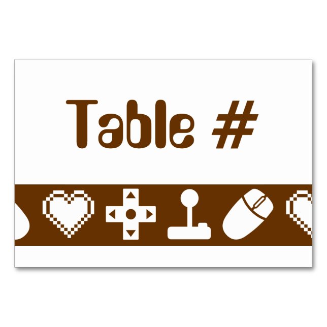 Fleruppspelningsläge i Chocolate Bord Card Bordsnummer (Framsidan)