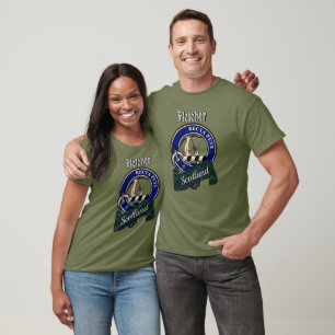 Fletcher Clan-märke & Tartan T-Shirt