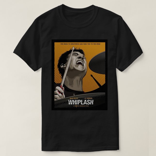Fletcher Drummer Damien Chazelle Whiplash Art Prem T Shirt (Design framsida)