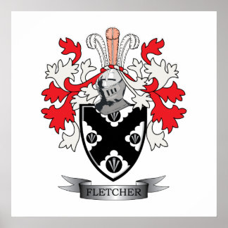 Fletcher Family Crest Jackar om Arm Poster