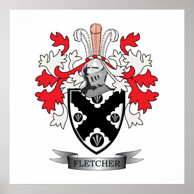 Fletcher Family Crest Jackar om Arm Poster (Framsidan)