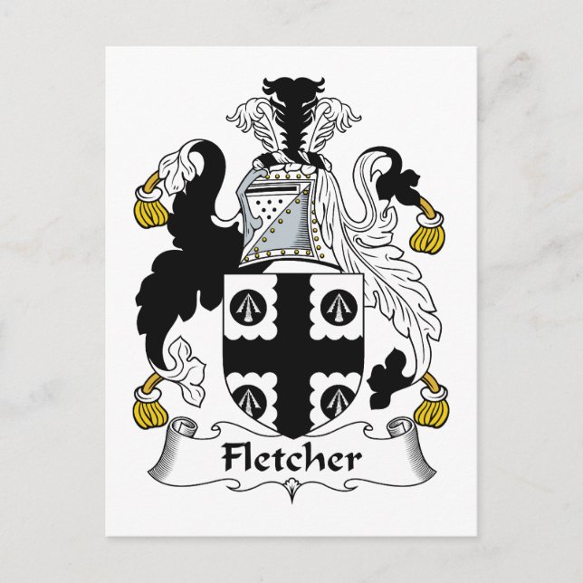 Fletcher Family Crest Vykort (Framsida)