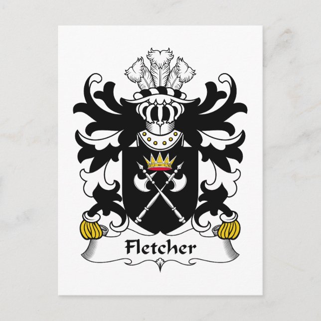Fletcher Family Crest Vykort (Framsida)