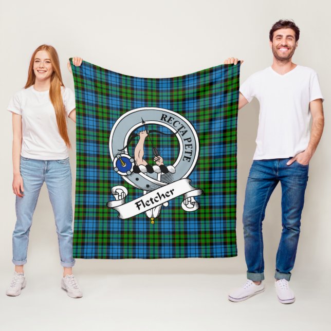 Fletcher Klan Badge Tartan Play Fleecefilt (På plats)