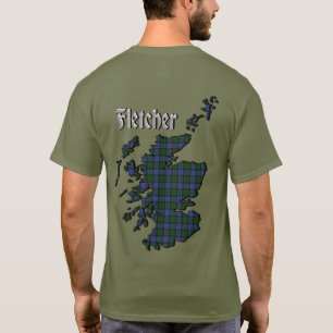 Fletcher Klan Badge & Tartan w/Motto T Shirt
