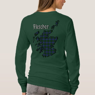 Fletcher Klan Badge & Tartan w/Motto Women's T Shirt