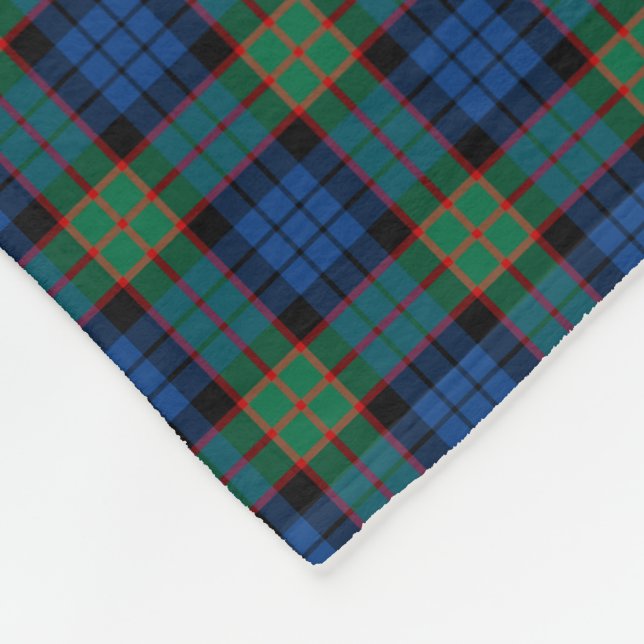 Fletcher Klan Bright Blue och Grönt Tartan Fleecefilt (Hörn)