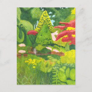 Fletcher Moss Botanical Garden Watercolor Vykort