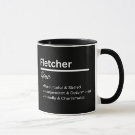 Fletcher Pojknamn Definition Personlig Mugg