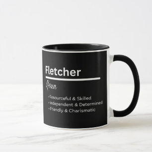 Fletcher Pojknamn Definition Personlig Mugg