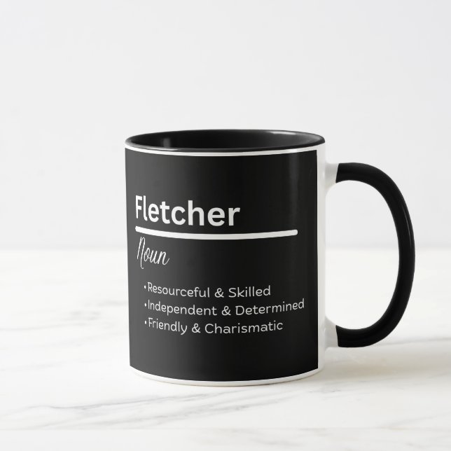 Fletcher Pojknamn Definition Personlig Mugg (Höger)