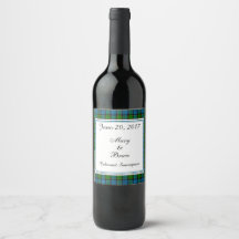 Fletcher Scottish Bröllop Vin etikett