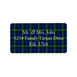 Fletcher Tartan Label Adressetikett