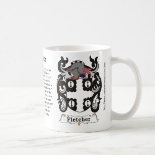 Fletcher vapensköld på en mugg