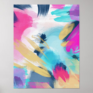 Fleur //abstrakt målning poster