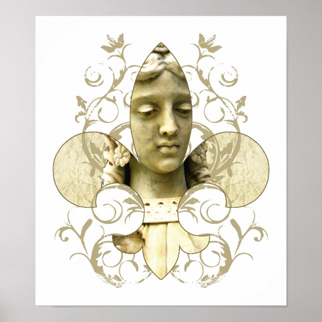 Fleur Angel Statue print Poster (Framsidan)