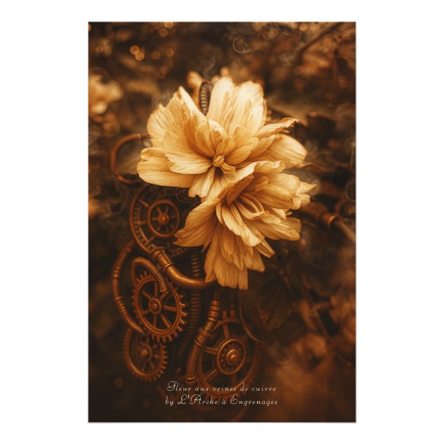 Fleur aux veines de cuivre -  fototryck (Framsidan)