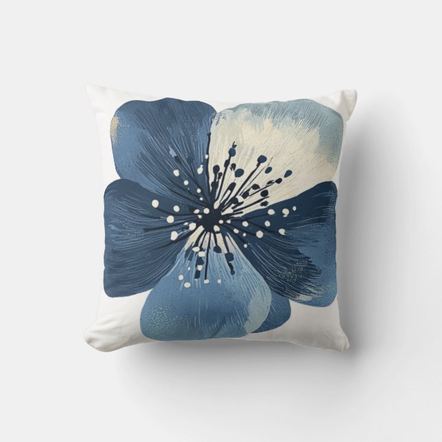 🌸 Fleur Bleue Éthérée Kudde (Framsida)