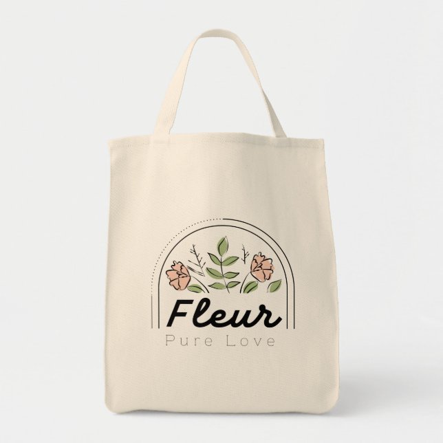 Fleur – Blommig Logotyp för Ren Kärlek Tygkasse (Framsidan)