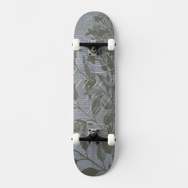 Fleur de Bleu I Mini Skateboard Bräda 18,7 Cm (Framsida)