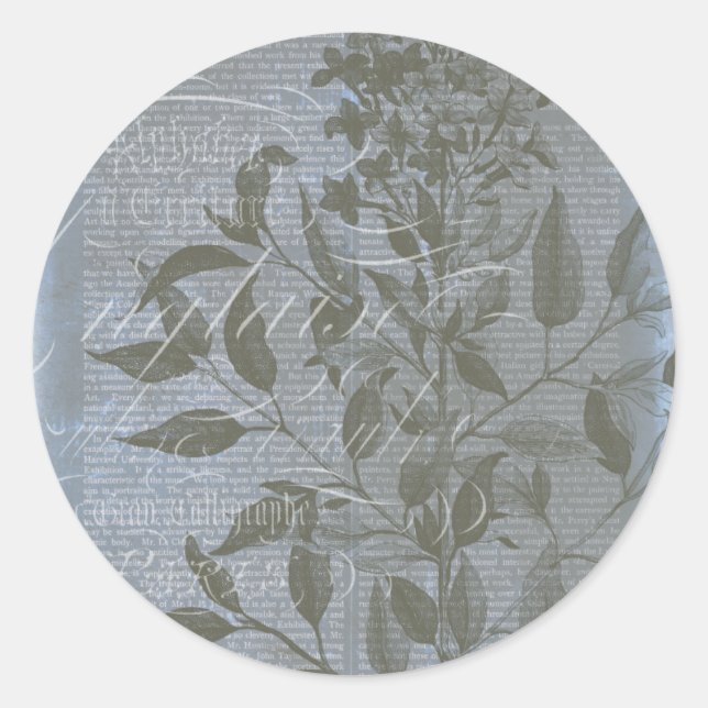 Fleur de Bleu I Runt Klistermärke (Framsida)