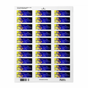 Fleur de Lei Anpassningsbar adressetiketter Returadress Etikett