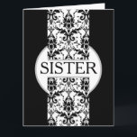 Fleur de Leis Snöre Sister Birthday Kort<br><div class="desc">Berätta för din syster att hon är solsken i ditt liv, hjärtat som slår med kärlek och värme. Hon förkroppsligar skönhet, nåd och stil och inspirerar dig med hennes älskande och speciella närvaro. Fira henne med ett färgstarkt budskap som återspeglar djupet av din uppskattning och beundran för allt hon gör....</div>