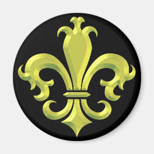 Fleur De LI s Finare Guld New Orleans Magnet