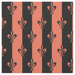 Fleur de Lic Rand i Black och Red Tyg