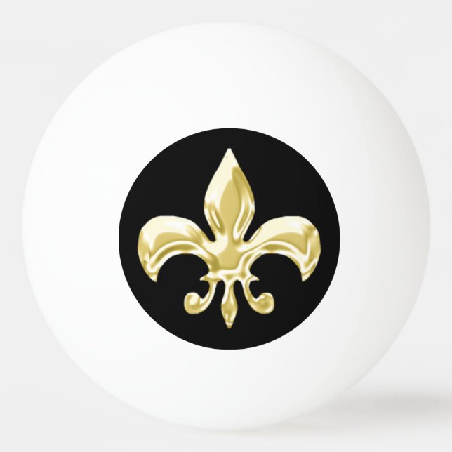 Fleur de Lis2 med anpassningsbar textområde Pingpo Pingisboll (Framsidan)