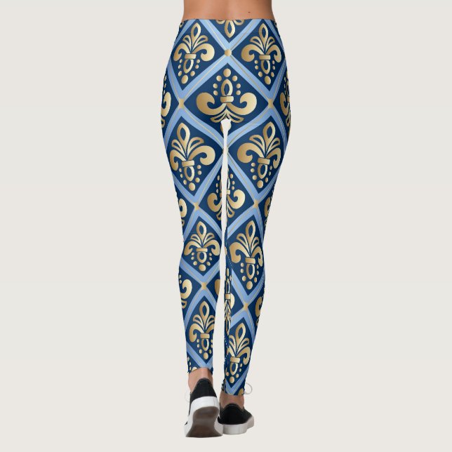 Fleur De Lis 1 Pop Mode Leggings (Baksida)
