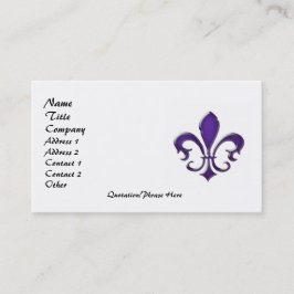 Fleur de Lis 1 Visitkort
